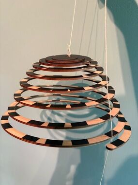 Spiral Hanging Mobile Toy - Black & White